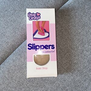 Vintage New Little Leggs slippers, white, small, girls shoe 6-9, Wedding